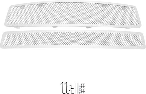 APS Compatible with Nissan Maxima 2009-2014 Main Upper Lower Bumper Stainless Steel Chrome Mesh Front Grill Grille Insert Combo N77774T in Saudi Arabia