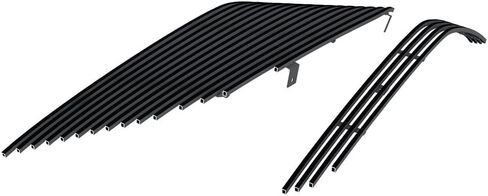 APS Compatible with Acura MDX 2007-2009 Main Upper Lower Bumper Black Billet Front Grill Grille Insert Combo S18-H61668H in Saudi Arabia