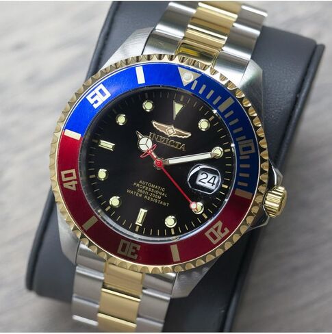 Invicta Men's 34043 Pro Diver Automatic 3 Hand Black Dial Watch in Saudi Arabia