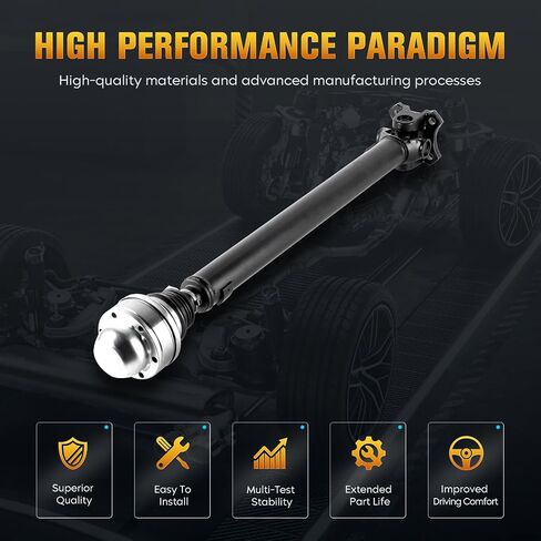 Front Drive Shaft Assembly Fits for Jeep Liberty 2002-2007 [V6 3.7L 4WD Automatic Transmission], Liberty 2002-2004 [L4 2.4L Manual Transmission],Weld to Weld 16.5" Replace 52111594AA, 938-124 in Saudi Arabia