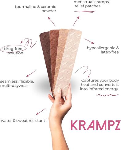 Krampz Menstrual Pain Relief Patches, Period Wellness, and Discomfort Support for Women, Tone 2 in Saudi Arabia