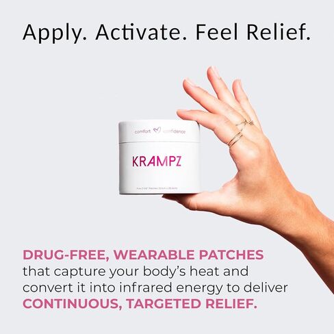 Krampz Menstrual Pain Relief Patches, Period Wellness, and Discomfort Support for Women, Tone 2 in Saudi Arabia