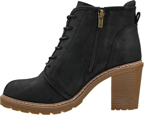 حذاء نسائي من Corkys Footwear، يتميز بكعب مكدس 7.62 سم، وتصميم بأربطة مع سحاب جانبي كامل، ونعال داخلية مبطنة مريحة، ونعل خارجي متين in Saudi Arabia