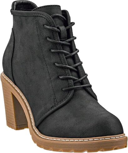 حذاء نسائي من Corkys Footwear، يتميز بكعب مكدس 7.62 سم، وتصميم بأربطة مع سحاب جانبي كامل، ونعال داخلية مبطنة مريحة، ونعل خارجي متين in Saudi Arabia