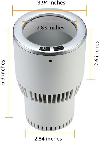 Cup Holder 2-in-1 Coffee Warmer Drink Cooler LED Screen Touch Smart Car Tumbler Holder Gift for Car Lover Temperature Control Auto Shut-Off in Kuwait
