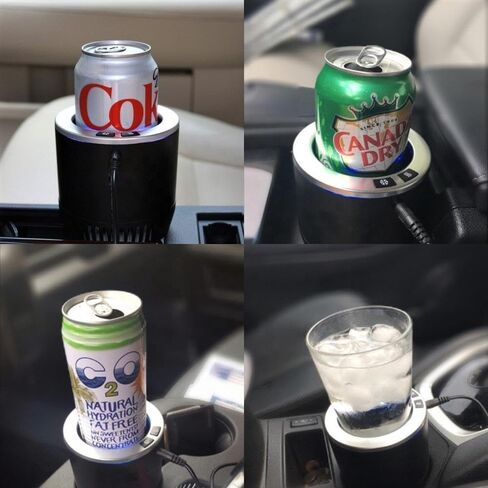 Cup Holder 2-in-1 Coffee Warmer Drink Cooler LED Screen Touch Smart Car Tumbler Holder Gift for Car Lover Temperature Control Auto Shut-Off in Kuwait