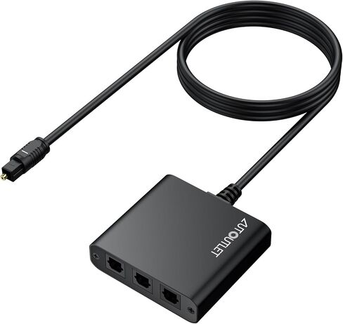 موزع ألياف بصرية 1 في 2 من AUTOUTLET، مقسم صوت بصري رقمي يدعم PCM2.0، DTS، Dolby-AC3، متوافق مع HDTV، PS4، Xbox وأنظمة المسرح المنزلي in Saudi Arabia