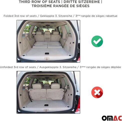 OMAC Premium Cargo Mats Liner لسيارة Mercedes GLS Class X166 7 Seat 2017-2019 in Saudi Arabia