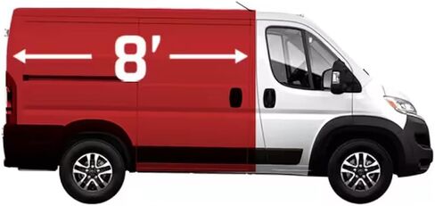 سجادة شحن Rezaw-Plast لسيارة Dodge Ram Promaster 2014-2025 /طول حمولة 8 أقدام وقاعدة عجلات 118/ بطانة سرير متينة مضادة للانزلاق عديمة الرائحة وملائمة حسب الطلب باللون الأسود in Kuwait