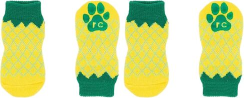 RC Pet Products Fun PAWks Anti-Slip, Stylish, Functional, Protective Dog Socks | Small, Pineapple in Kuwait