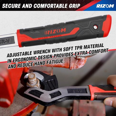 Rizom Self Adjusting Wrench, 8" and 12" Pipe Wrench, 2-Piece Self Adjustable Wrench Set with 3/8 to 1-3/4 inch Jaw Open in Saudi Arabia