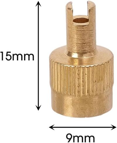 10pcs Tire Valve Stem Cap Full Copper Slotted Head Stem Cover with Core Removal Tool Wheel Covers for Auto Motorcycle in Saudi Arabia