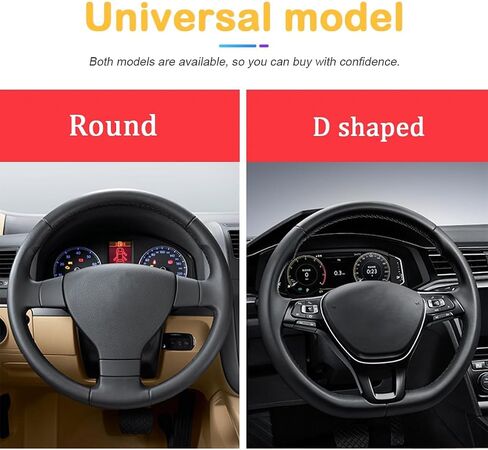 Car Steering Wheel Cover, 15 inch Carbon Fiber Microfiber PU Leather Elastic Steering Wheel Protector for Men Women, Anti-Slip Breathable Car Interior Accessories for Most Cars (Purple) in Saudi Arabia