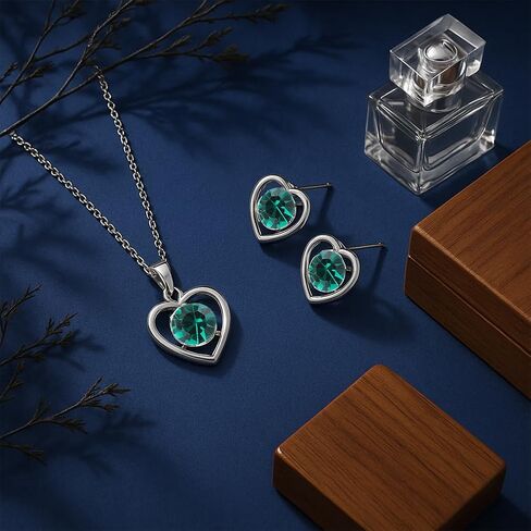 Butterfly Heart Rhinestone Jewelry Set Shiny Crystal Pendant Necklace Earring Ring Bracelet Alloy Pendant Accessories Adjustable Gifts for Woman Birthday Party Wedding in Saudi Arabia