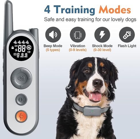 Wireless Dog Fence 3500FT Electric Fence and 6100FT Remote Training Collar, 185 Days Rechargeable Battery - IPX7 Waterproof Collar, Vibrate/Beep/Shock Modes for All Dogs.… in Saudi Arabia