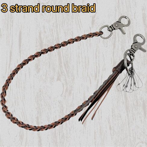 Braided Genuine Leather Wallet Chain With Keyring, Biker Pants Keychain, Motorcycle Punk Jeans Chain Key Holder in Saudi Arabia