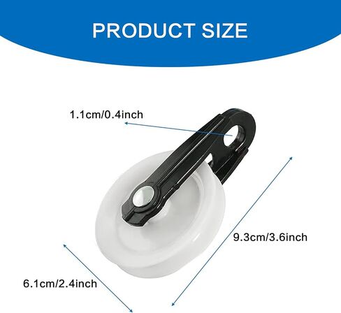 2Pcs Nylon Clothesline Pulley 2 inch Diameter Nylon Pulley Outdoor Puller Rope Wire Rope Pulley Clothes Line Pulley Kit Clotheslines Rope Pulley in Kuwait