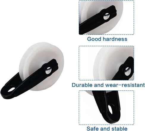 2Pcs Nylon Clothesline Pulley 2 inch Diameter Nylon Pulley Outdoor Puller Rope Wire Rope Pulley Clothes Line Pulley Kit Clotheslines Rope Pulley in Kuwait