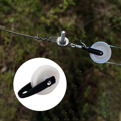 2Pcs Nylon Clothesline Pulley 2 inch Diameter Nylon Pulley Outdoor Puller Rope Wire Rope Pulley Clothes Line Pulley Kit Clotheslines Rope Pulley in Kuwait