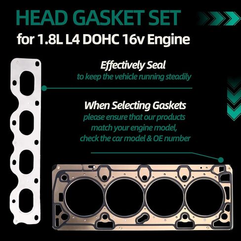 MLS Engine Cylinder Head Gasket Set fits for Chevy Cruze Sonic 2011-2017, for Cruze Limited 2016, 1.8L L4 DOHC 16v, Head Gasket Kit Replacement for HS26516PT-1, HGS345 in Saudi Arabia