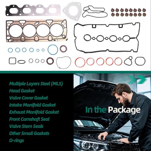 MLS Engine Cylinder Head Gasket Set fits for Chevy Cruze Sonic 2011-2017, for Cruze Limited 2016, 1.8L L4 DOHC 16v, Head Gasket Kit Replacement for HS26516PT-1, HGS345 in Saudi Arabia