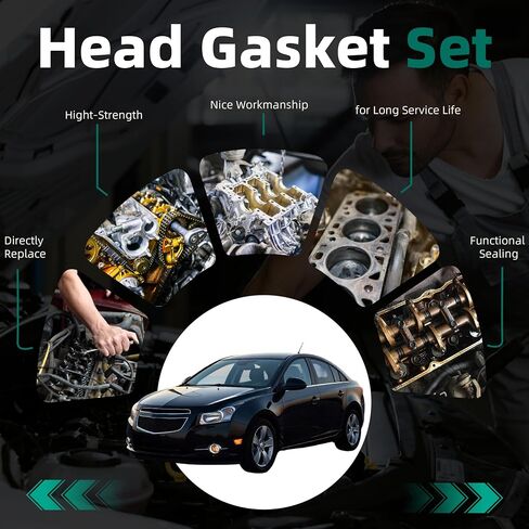 MLS Engine Cylinder Head Gasket Set fits for Chevy Cruze Sonic 2011-2017, for Cruze Limited 2016, 1.8L L4 DOHC 16v, Head Gasket Kit Replacement for HS26516PT-1, HGS345 in Saudi Arabia