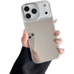 ZTOFERA Mirror Case for iPhone 16 Pro Max, Mirror for Girls Women Makeup, Cute Glossy Hard Mirror Back+Clear Soft TPU Bumper Slim Fit Anti-Drop Shockproof Protective Case for iPhone 16 Pro Max in Kuwait
