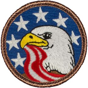 Patriotic Eagle 2013 Patrol Patch - 2" Diameter Round Embroidered Patch (Sew-on) in Saudi Arabia