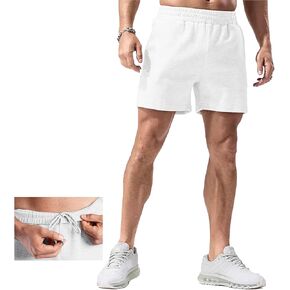 Fioboc Modal Blend Men's Lounge Shorts with Deep Pockets Athletic Gym Shorts Comfort 6" Shorts in Kuwait