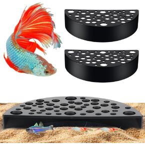 2 PCS مختبئ الروبيان ، كهف الروبيان البلاستيكي ، نفق حوض السمك للروبيان تربية مخبأ ، مخبأ الحوض للروبيان الأسماك الصغيرة ، ملحقات أسماك أسماك ، بني in Kuwait