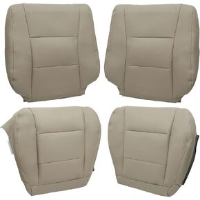 Priprilod Tan Leather Driver & Passenger Side Bottom & Top Lean Back Replacement Seat Cover Compatible with Toyota Land Cruiser 1998 1999 2000 2001 2002 2003 2004 2005 2006 2007 in Saudi Arabia