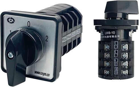 LW8-10/4 Electrical Changeover Rotary Cam Switch 4 Poles 10A 380V 16 Terminals 3 Positions Sliver Contact 10amp(01234) in Saudi Arabia