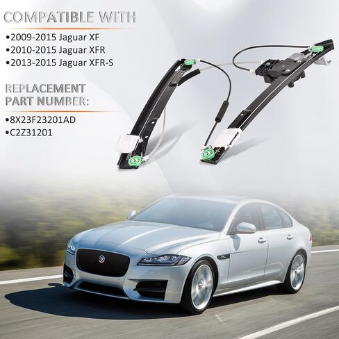 Front Right Passenger Side Power Window Regulator with Motor Assembly Compatible for 2009-2015 Jaguar XF, 2010-2015 XFR, 2013-2015 XFR-S, Replacement C2Z31200 in Saudi Arabia