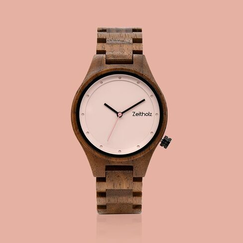 Zeitholz Wooden Watches for Women, Wooden Watch, Gifts, Analog Watch, Artistic, New Stolpen Collection 36mm, 100% Natural Wood with Japanese Quartz Movement in Saudi Arabia