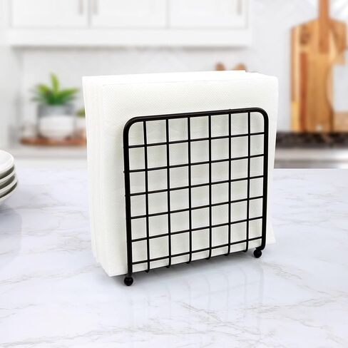 Spectrum Diversified Twist Dispenser, Vertical Classic Countertops, Dining Table & Kitchen Décor, Stylish Upright Napkin Holder, Black in Saudi Arabia