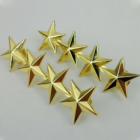 2pcs WWII WW2 US Army Officer 4 Stars General Rank Badges Pin Gold - US in Saudi Arabia