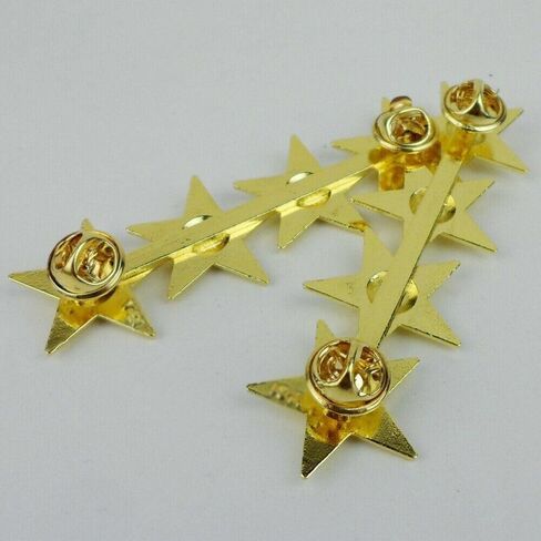 2pcs WWII WW2 US Army Officer 4 Stars General Rank Badges Pin Gold - US in Saudi Arabia