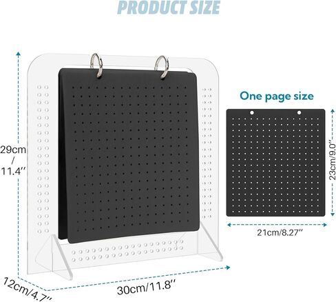 PACMAXI Pin Display Organizers, Acrylic Pin Display, Enamel Pin Display Pages for Store 180+ Pins, Pin Collection Storage Calendar Acrylic Stand with 6 Pages (Not Include Any Accessories) (white) in Saudi Arabia
