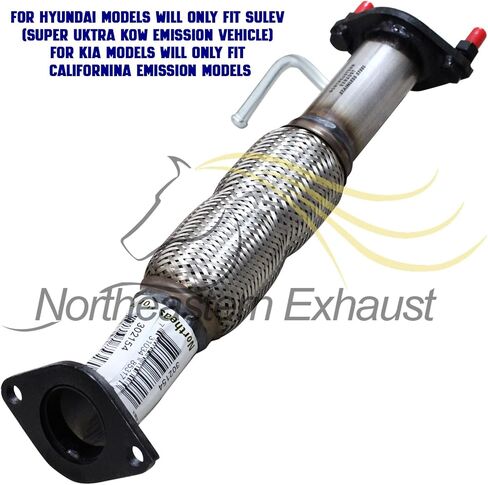 Northeastern Exhaust | Stainless Steel Exhaust Front Flex Pipe Compatible for Hyundai Tucson 2010-2013 | Kia Sportage 2011-2013 2.4L | Free Gasket Included | Automotive Replacement Part in Saudi Arabia