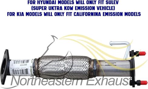 Northeastern Exhaust | Stainless Steel Exhaust Front Flex Pipe Compatible for Hyundai Tucson 2010-2013 | Kia Sportage 2011-2013 2.4L | Free Gasket Included | Automotive Replacement Part in Saudi Arabia