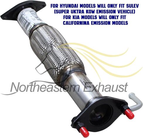 Northeastern Exhaust | Stainless Steel Exhaust Front Flex Pipe Compatible for Hyundai Tucson 2010-2013 | Kia Sportage 2011-2013 2.4L | Free Gasket Included | Automotive Replacement Part in Saudi Arabia