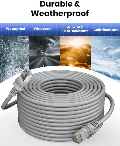 Ethernet Cable 5M, Cat 8 Internet Cable High-Speed 40Gbps 2000MHz RJ45 LAN Cable, F/FTP POE Braided Gigabit Network Cable in Saudi Arabia