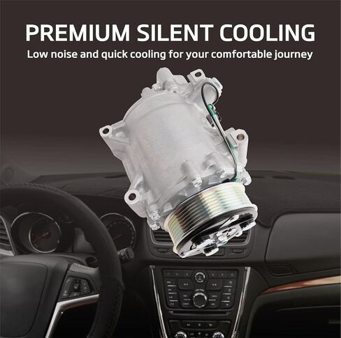 Air Conditioner AC Compressor Fits for Civic 2012 2013 2014 2015 & CR-V 2007-2014 & RDX 2007-2012 with A/C Clutch, CO4920AC AC Compressor, Replaces 38810RWCA01, 38810RZYA01, 38924R5AA01 in Kuwait