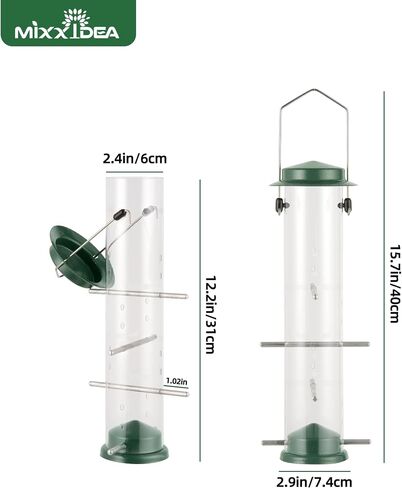 MIXXIDEA Finch Bird Feeder Hanging Metal Thistle Seed Feeder with 8 Feeding Ports Nyger Seed Feeder, Goldfinch Feeder for Outdoors Garden Copper in Kuwait