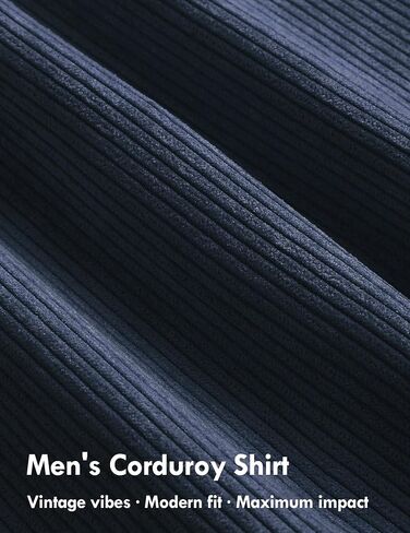 ZAFUL Corduroy Shirt for Men Pullover Long Sleeve Polo Shirt Casual Work Collared Shirt with Pocket Half Button Up Top in Saudi Arabia