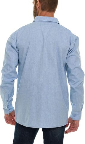 قمصان Wrangler بأكمام طويلة وأزرار للرجال كبيرة وطويلة، قمصان رجالي من قماش شامبراي خفيفة الوزن، قميص غربي in Kuwait