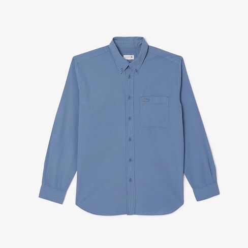 قميص بوبلاين منسوج بأكمام طويلة للرجال من Lacoste in Saudi Arabia