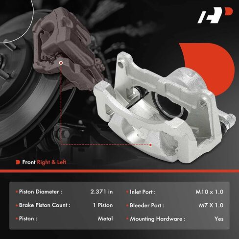 A-Premium Disc Brake Caliper Assembly with Bracket Compatible with Toyota Camry 2018-2023, RAV4 2019-2023, Avalon 2019-2022, Venza 2021-2023 & Lexus ES350 ES300h 2019-2023, ES250 - Front Side in Saudi Arabia