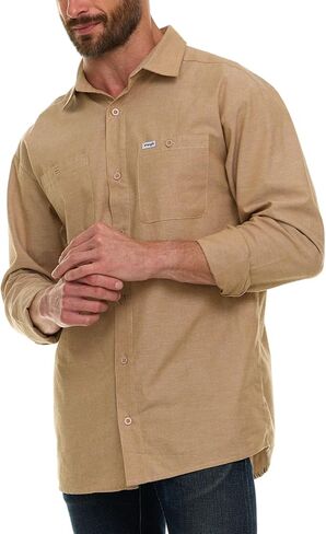 قمصان Wrangler بأكمام طويلة وأزرار للرجال كبيرة وطويلة، قمصان رجالي من قماش شامبراي خفيفة الوزن، قميص غربي in Kuwait