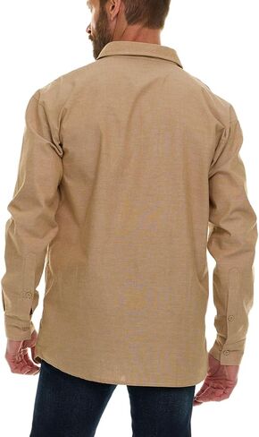 قمصان Wrangler بأكمام طويلة وأزرار للرجال كبيرة وطويلة، قمصان رجالي من قماش شامبراي خفيفة الوزن، قميص غربي in Kuwait